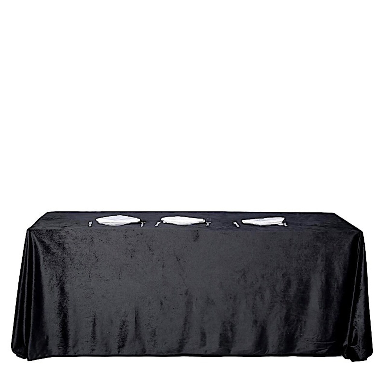 90" x 156" Premium Velvet Rectangular Tablecloth – Wedding & Party Linens